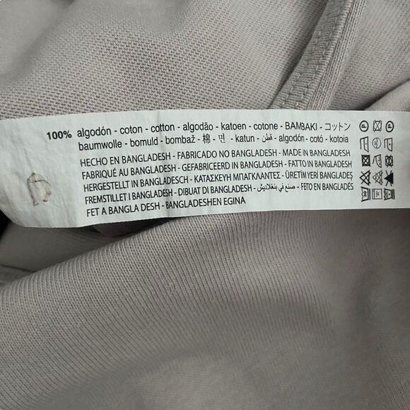 Zara Women's Gray Low Crotch Jumpsuit Playsuit Size M Patch Pockets 100% Cotton - Picture 7 of 8